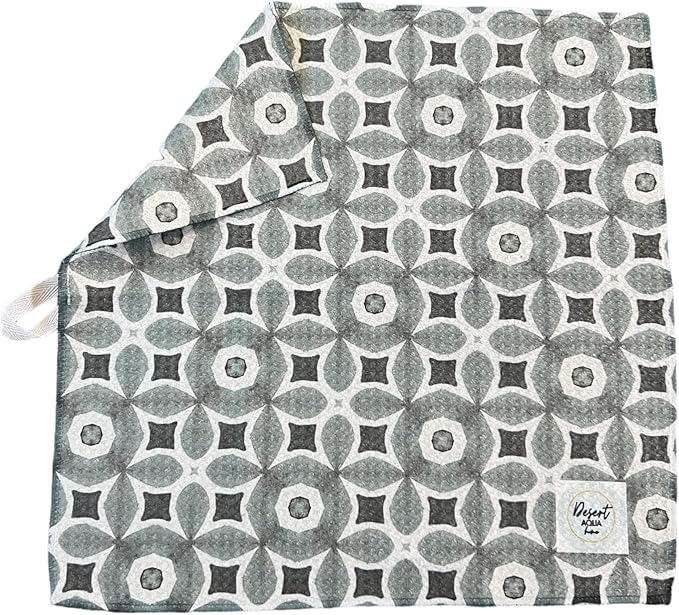 Waffle Weave Microfiber Dish Cloths || 5 Pack || Highly Absorbent || Quick Drying || Soft Premium Microfiber Cleaning Cloth || 12x12 inches (Black Multi)