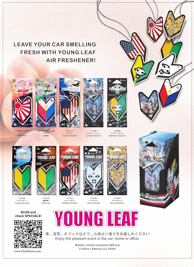 YLJA22 Japan Tree Frog Jasmine Scents JDM Air Freshener 1 Box 24 Piece