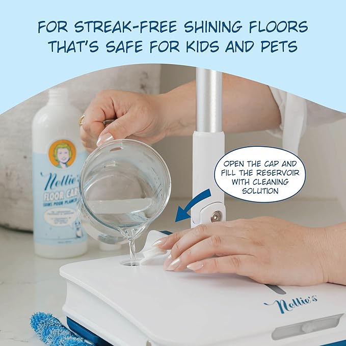 Wow Too Mop – Rechargeable Spray Mop with Adjustable Handle &amp Built-in Water Tank – LED Light for Spotless Cleaning – Cordless Battery Powered &amp Easy to Use – Ideal for All Floor Types