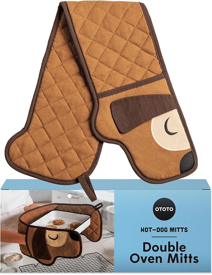 OTOTO Bundle of 2 Dracowave Dragon Microwave Cleaner + Hot Dog Oven Mitts Cute Kitchen Gadgets Cute Gifts