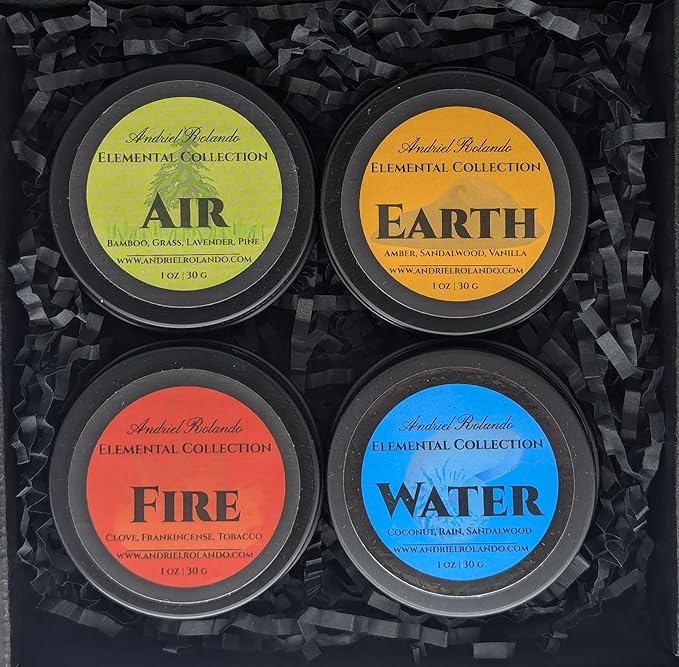 4-Pack Elemental Men's Solid Colognes Travel-Friendly 1 oz by Andriel Rolando
