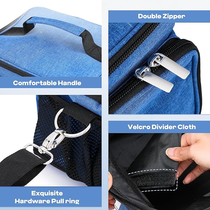 Moongiantgo Steam Cleaner Carry Bag Protective Organizer Case with Adjustable Compartments &amp Extra Pockets for Handheld Steamer Accessories (Storage Bag Only Machine Not Included)