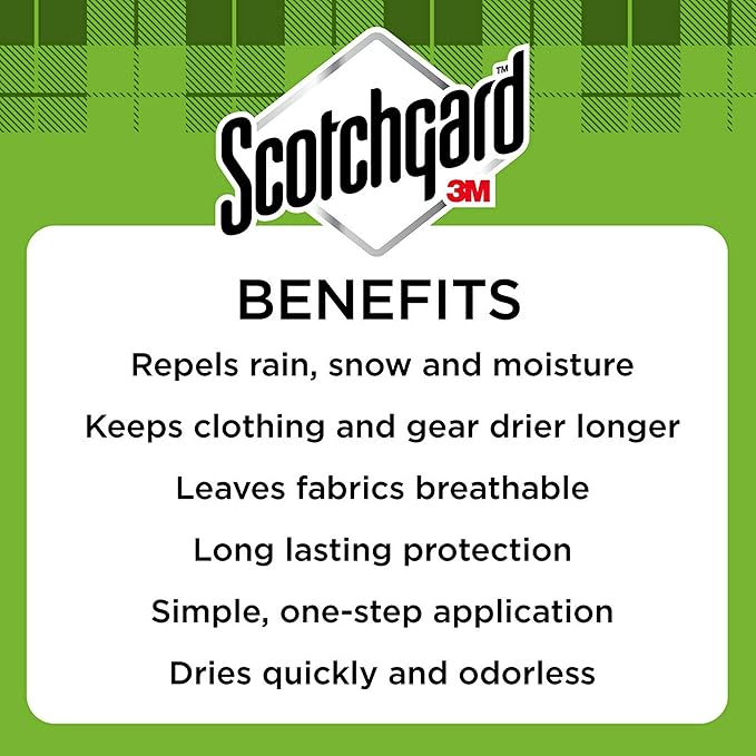 Scotchgard Sun and Water Shield Repels Water 21 Ounces (2 Cans) &amp Heavy Duty Water Shield Repels Water Ideal For Outerwear Tents Backpacks Canvas Polyester And Nylon 21 Ounces