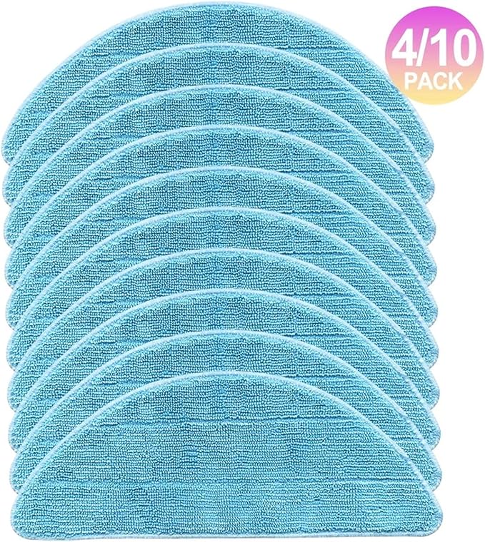 Mop Cloth Kit Replacement Compatible for ILIFE G9/G9PRO/V9/V9PRO Robot Mop Pad Vacuum Cleaner Parts Sweeper Accessories(10 Pack)