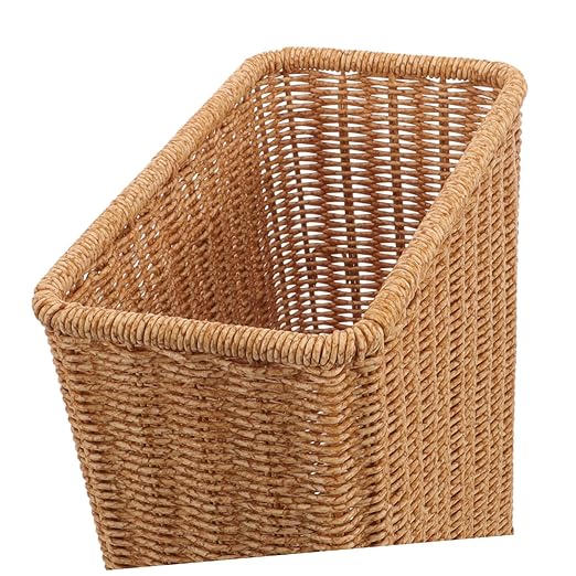 Sosoport Multi Function Storage Basket Wear Resistant Trash Bin for Bedroom Bathroom Kitchen Lightweight Wastebasket Without Lid Decorative Household Organizer and Gift Option