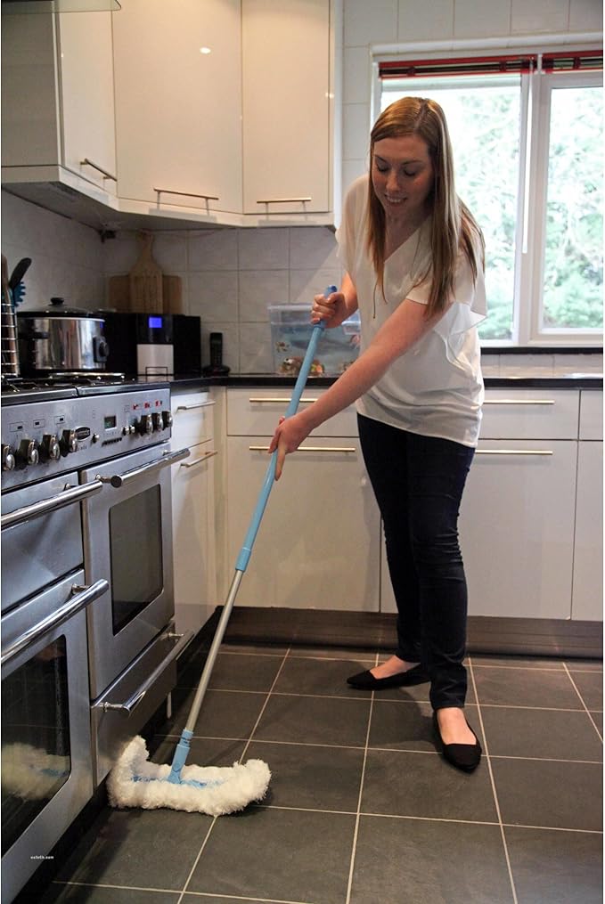 E-Cloth Flexi-Edge Floor &amp Wall Duster Reusable Dusting Mop for Floor Cleaning Floor Cleaner Ideal for Harword Tile Laminate and Other Hard Surfaces 100 Wash Guarantee 1 Pack