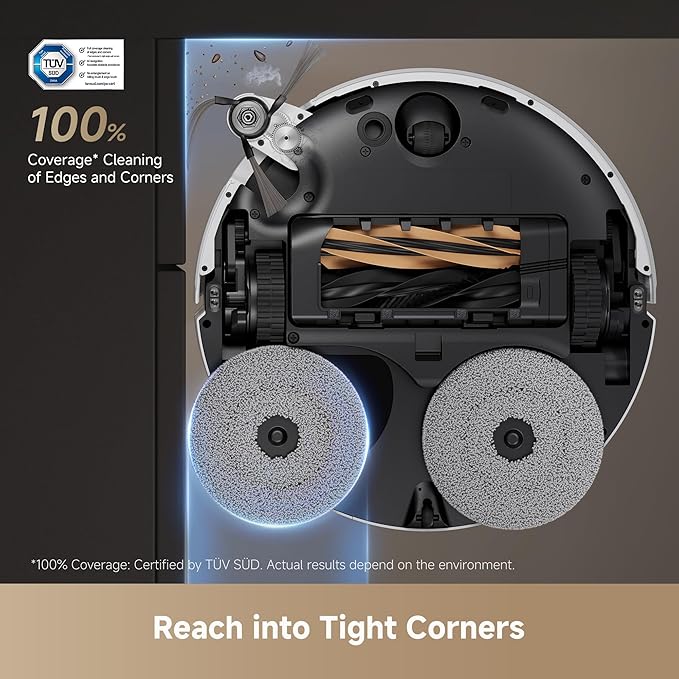 DREAME X50 Ultra White Robot Vacuum and Mop with Auto-Empty and Mop Self-Cleaning 20000Pa Suction Obstacle Avoidance and 360° Navigation Corner to Edge Deep Cleaning Detangling Brush