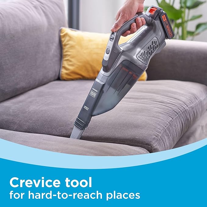 BLACK+DECKER 20V dustbuster Small Vacuum Cleaner Portable Vacuum Hand Held Cordless for Home and Car Includes Rechargeable Battery (BCHV001C1)