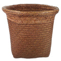 Homoyoyo Straw Woven Wastebasket Large Round Decorative Trash Can Bin for Bedroom Bathroom Home Office Smooth Edges Lightweight Paper Basket for Easy Waste Disposal Functional Storage