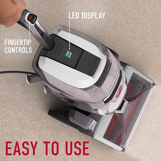 Hoover SmartWash Pet XL Upright Carpet Cleaner Machine for Carpet and Upholstery Automatic Deep Cleaning Carpet Shampooer Converts to Spot Cleaner Pair with Hoover Carpet Cleaner Solution