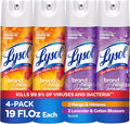 Lysol Disinfectant Spray for Cleaning and Deodorizing Lavender &amp Cotton Blossom + Mango &amp Hibiscus (Pack of 4)