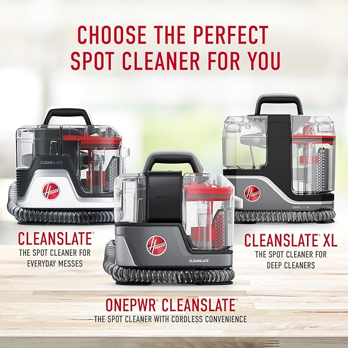 Hoover ONEPWR CleanSlate Cordless Portable Carpet + Upholstery Spot Cleaner Machine Powerful Suction Versatile Tools Car and Auto Detailer Pair with Hoover Spot &amp Upholstery Cleaner Solution