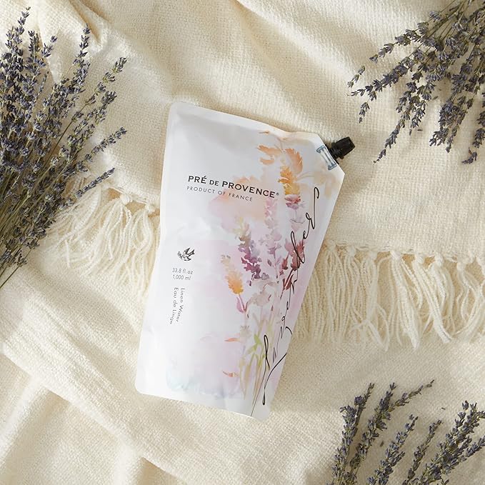 Pre de Provence Provincial Lavender Collection Soft Calming Scent for Your Home Linen Water Refill 33.8 fl oz