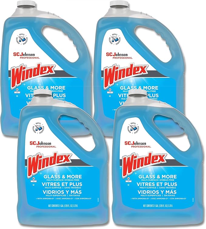 Windex 1 Gallon Refill Glass Cleaner Refill Refill 1 Gallon Original (7f6uu)