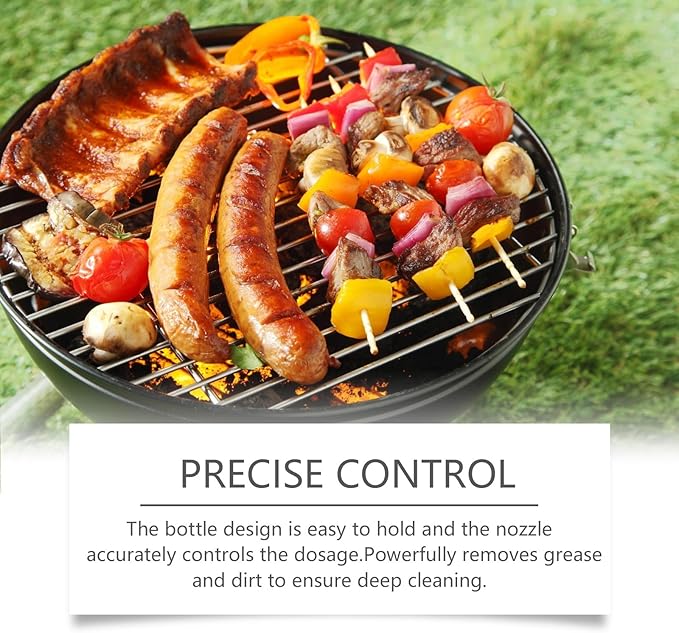 Grill Cleaning Spray Fast-Acting Degreaser For Outdoor Grills Removes Grease &amp Residue Easy To Use Rust Prevention(2PCS)