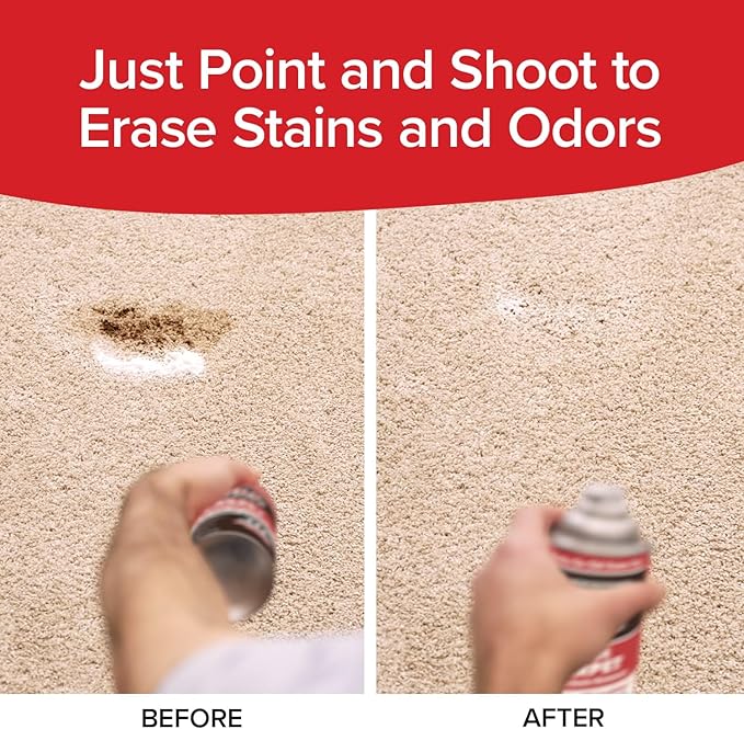 Horsepower Bull Shot Carpet Spot &amp Stain Remover AS SEEN ON TV Made In USA Just Point &amp Spray Stain-Lifting Foam-Action Pet Stains &amp Odors Coffee Soda Wine Grease New &amp Old S
