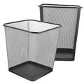 2pcs Iron Mesh Wastebasket for Home Office Sturdy Recycling Bin Wide Opening Rustic Design