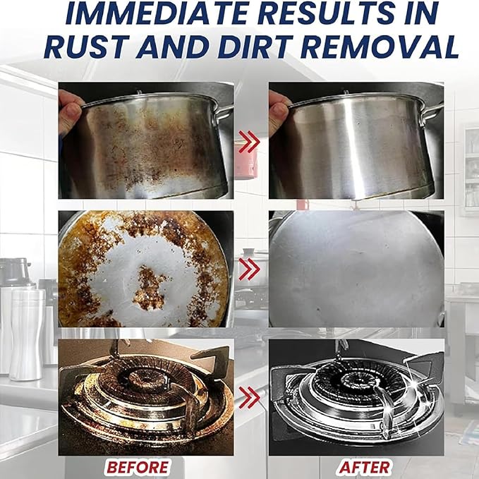 Powerful Burnt Residue Remover Paste for Cookware Black Cleaning Film for Pot Bottom Multi Purpose Powerful Cleaner for Kitchen Pots &amp Grills (1pcs)