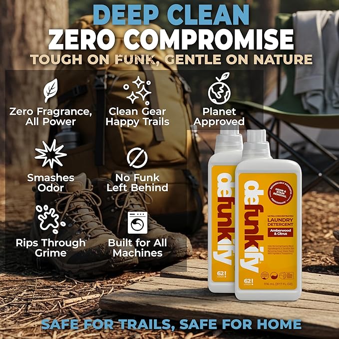 Laundry Detergent 124 Load. 'Amberwood &amp Citrus' Essential Oil Liquid Laundry Detergent Washing Soap for Sensitive Skin. ProvenSafe™ Cleaning Supply w/Odor &amp Stain Remover for Activewear &amp