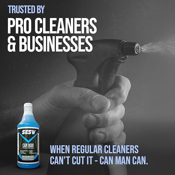 Can Man Trash Can Deodorizer &amp Dumpster Cleaner | Our Industrial Trash Can Cleaner and Deodorizer is Super Concentrated for Odor Elimination | Wintergreen Scent | 1 Quart