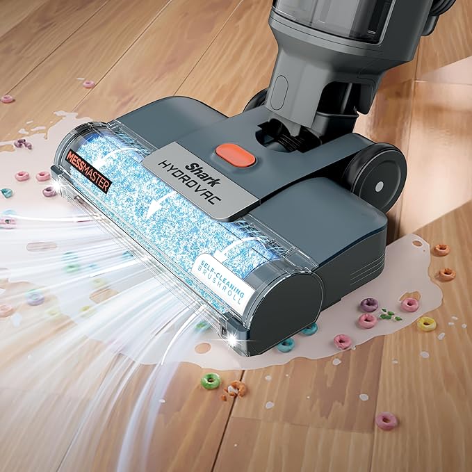Shark HydroVac MessMaster Wet Dry Corded Vacuum Cleaner 3-in-1 Multi-Surface Vacuum Mop &amp Self-Cleaning System Lightweight Powerful Suction for Hard Floors &amp Area Rugs Navy WD161