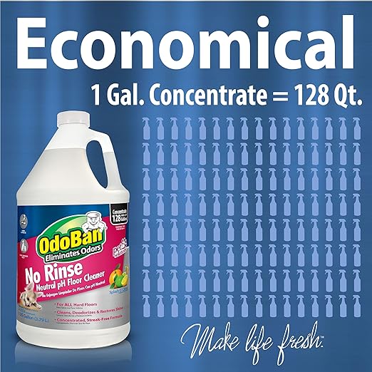OdoBan Pet Solutions No Rinse Neutral pH Floor Cleaner Concentrate 3 Gallons Splash O' Citrus Scent