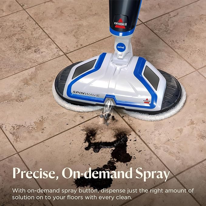 Bissell® SpinWave Hard Floor Expert Corded Spin Mop Cleaner with Washable mop Pads for Sealed Hard Floors 20393