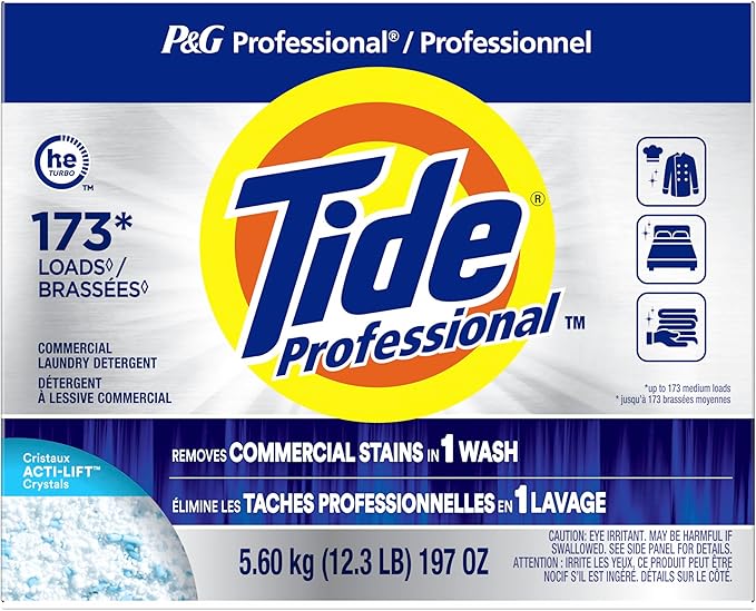 P&ampG Professional Tide Commercial Powder Laundry Detergent 155-173 loads 197 oz For Business Use (Packaging May Vary)