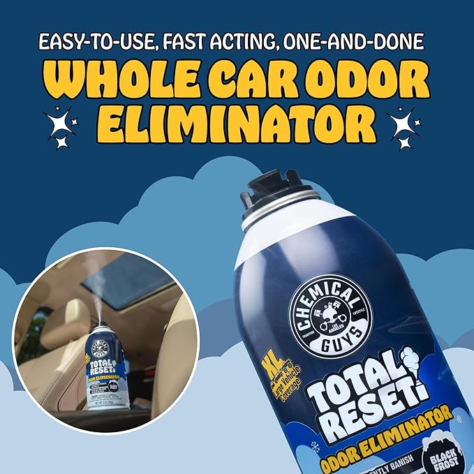 Chemical Guys Odor Eliminating Fogger 3 Pack – Black Frost Scent 3 Oz Each – Set-and-Forget System to Remove Smoke Pet Gym and Food Odors in Cars Trucks SUVs