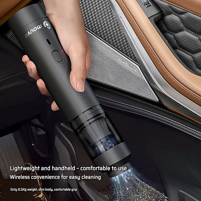 Portable Mini Cordless Vacuum with 16000pa Suction Power Type-C Charge 2 Suction Modes Handheld Vacuum for Car Office Desk Keyboards Couchs Hidden Areas.