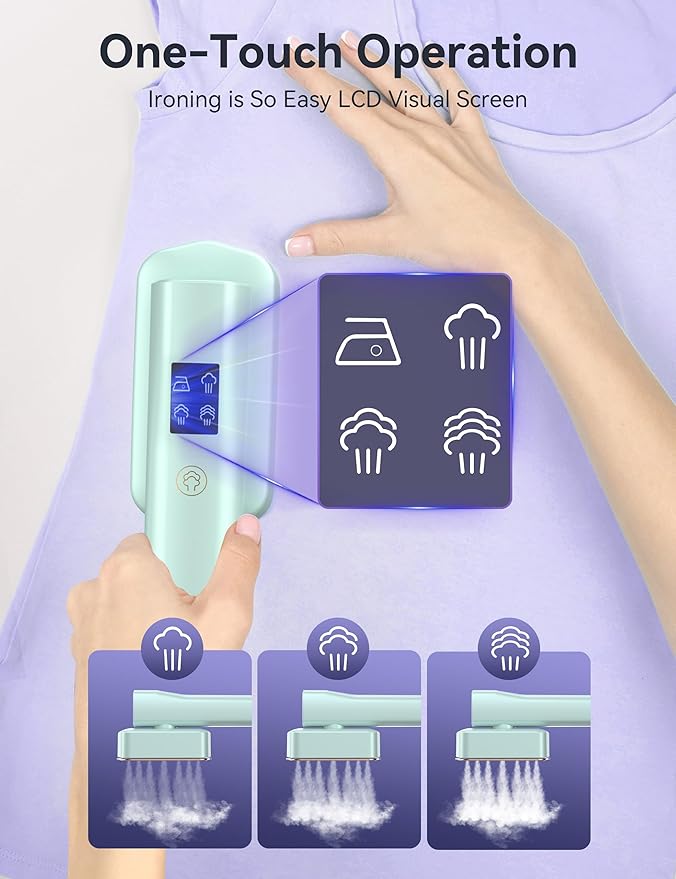 Steamer for ClothesSundu Portable 2-in-1 Travel Steamer&ampIron15s Fast Heat-up100ml Water TankIroning Gloves25 Min Powerful Continuous Steam1200W&amp4 Modes Light Steam Iron for Travel&ampHo