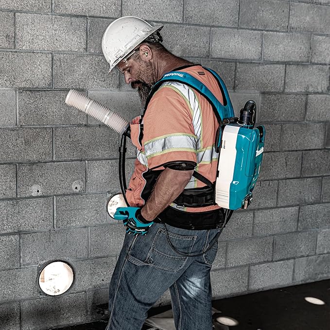 Makita VC009GZ01 Backpack Vacuum Cleaner 40 V max. with AWS (without Battery Without Charger) Petrol/Black