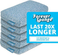 Grill Rescue Heavy Duty Kitchen Sponge - Lasts 20x Longer Scratch-Free Safe for Non-Stick Cookware - Cut Resistant Versatile Household Bathroom &amp Outdoor Cleaning Supplies (5 Blue)