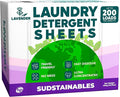 Sudstainables Laundry Detergent Sheets 200 Loads – Dissolvable Laundry Sheet for Washing Machines Compact Alternative to Liquid &amp Powder Detergent Travel-Friendly Soap | Lavender