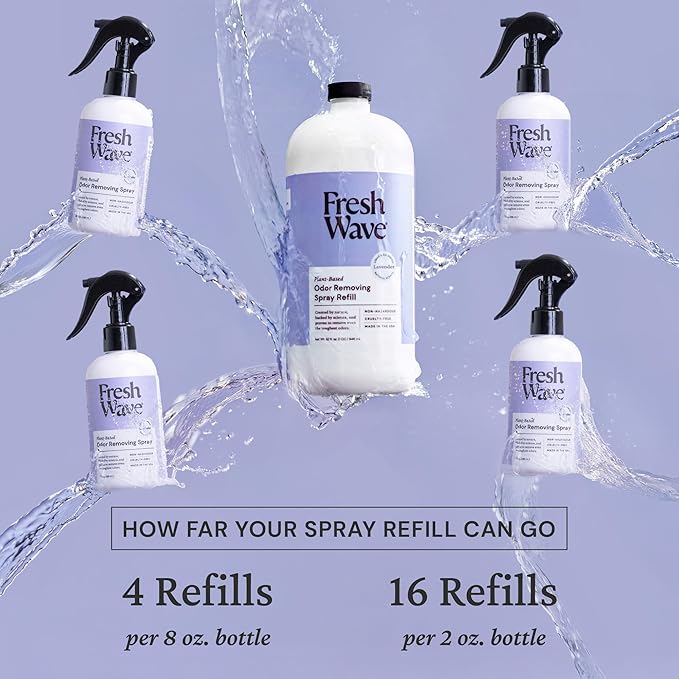 Fresh Wave Odor Removing Spray Refill Bundle: Original &amp Lavender 32 fl. oz. Spray Refill