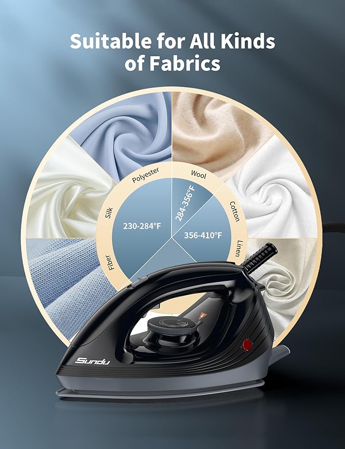 Sundu Steamer Iron1600W Steam Station Professional Steam For Clothes with 44 oz Tank 400 microsteam holes Built-In Pump Ceramic baseplateIron Lock For Easy Carry