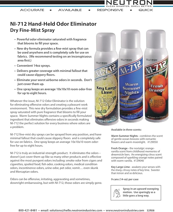 NI-712 Odor Eliminator - Bamboo Lagoon - 14-oz Can