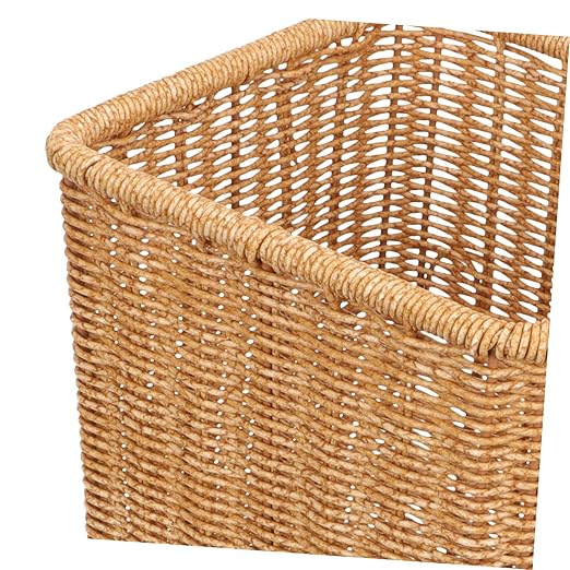 Woven Trash Basket for Bedroom and Bathroom Material Sundries Bin Rustic Design Wastebasket for Home Decoration Multipurpose Use