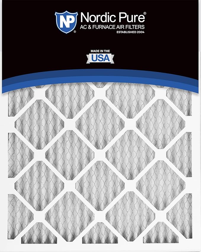 Nordic Pure 16x25x1 (Actual Size: 15 1/2 x 24 1/2 x 3/4) Pleated MERV 12 Air Filters 12 Pack