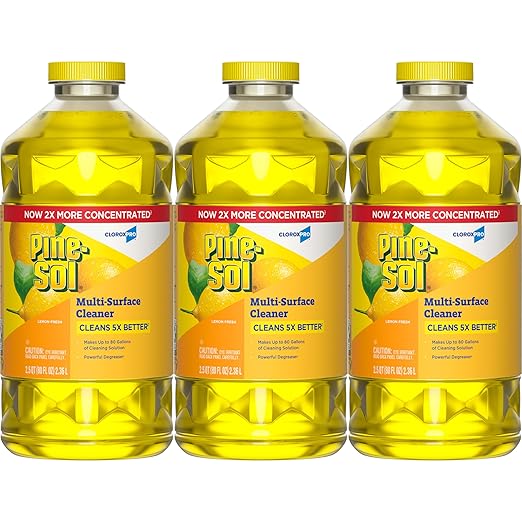 CloroxPro Pine-Sol Multi-Surface Cleaner 2x Concentrated Formula Lavender Clean &amp Lemon Fresh Scents 80 Fl Oz Packs of 3