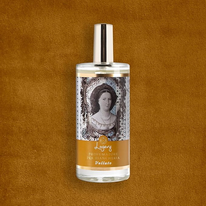 Logevy Firenze 1965 Velluto – Linen Fragrance Spray for Velvet Fabric from Master Perfumer in Italy with Floral Notes to Luxuriously freshen sheets cushions curtains clothing drawers &amp more –