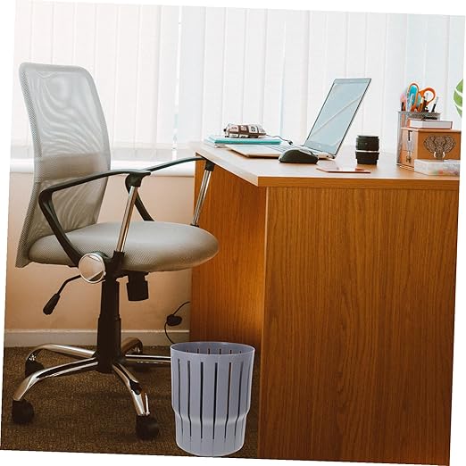 Thickened Garbage Bucket Small Wastebasket for Home Office Bathroom Material Lightweight Gray Trash Can for Household Use
