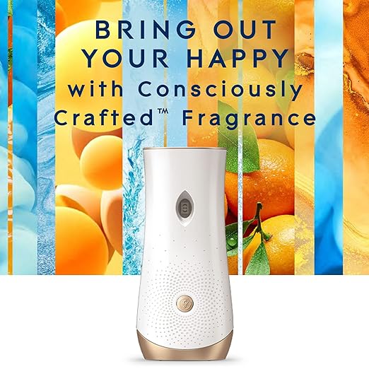 Glade Automatic Spray Refills for Home and Bathroom Air Fresheners (Coastal Sunshine Citrus + Clean Linen)