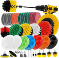 48 Pcs Drill Brush Attachments Set Scrub Pads &amp Sponge &amp Wire Brush for Drill Power Scrubber Brush with Extend Long Attachment Drill Scrubber Brush Kit for Bathroom Floor Car Grout
