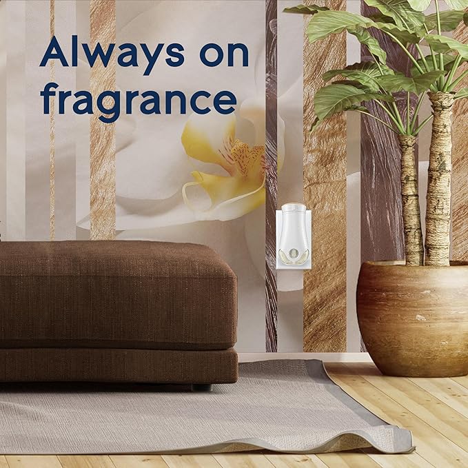 Glade PlugIns Refills Air Freshener Sheer Vanilla Embrace Scented and Essential Oils for Home and Bathroom 0.67 Fl Oz 10 Count