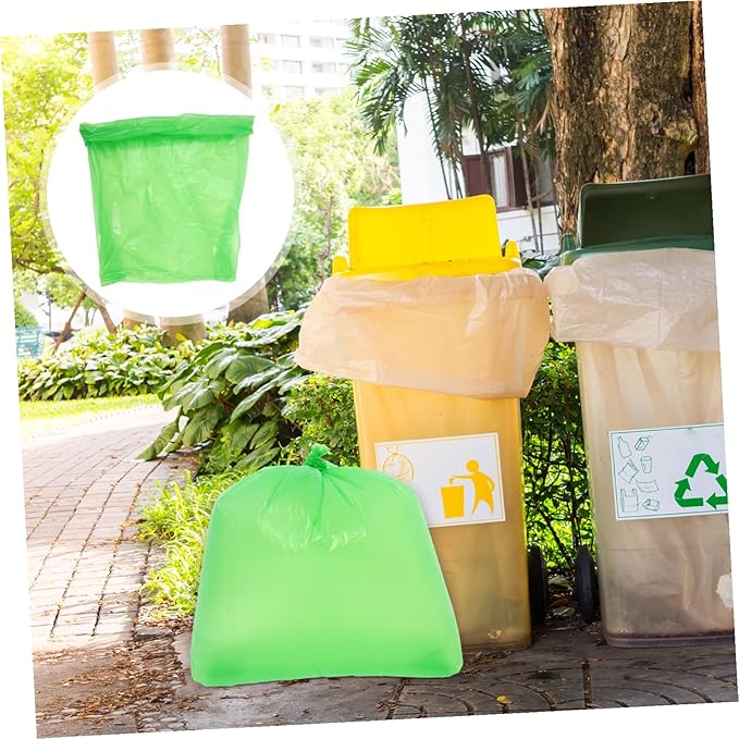 50pcs Thickened Plastic Trash Bags Large Capacity Tear-resistant Garbage Liners for Kitchen Bathroom Wastebaskets PE Material Multipurpose Wastebasket Bags