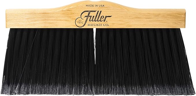 Fuller Brush 10-Inch Upright Maple Wood Broom Head – Indoor and Outdoor Cleaning Head for Hard Surfaces Including Tile Concrete Garage Floors Workshops Basements and Commercial Spaces