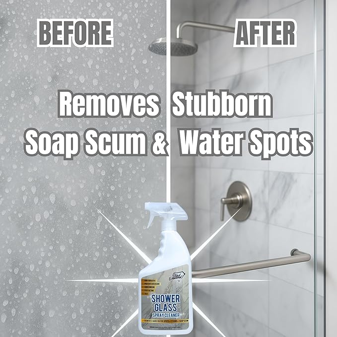 Black Diamond Stoneworks Bathroom Glass Cleaner Spray &amp Natural Stone Shower Sealer – 2 Pack Bathroom Bundle for Crystal-Clear Glass and Long-Lasting Stone Protection