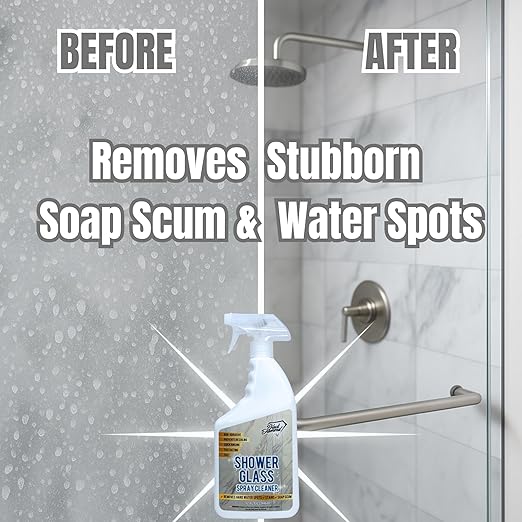Black Diamond Stoneworks Shower Glass Cleaner Spray &amp Natural Stone Shower Sealer – 2 Pack Bathroom Bundle for Crystal-Clear Glass and Long-Lasting Stone Protection