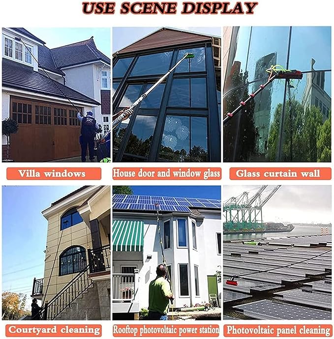 photovoltaic Cleaner Window Cleaning Pole Solar Panel CleanerWindow Cleaning BrushExterior Window Washing KitSolar Panel and Photovoltaic Conservatory Conservatory Roof Mobile Windows